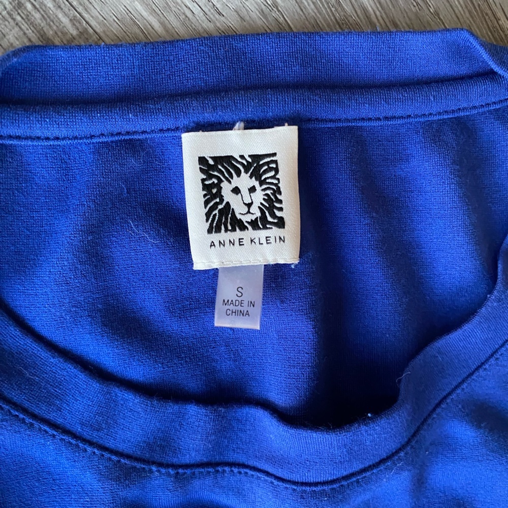 Anne Klein Royal Blue Women’s Blouse Top Size Small - Picture 4 of 4